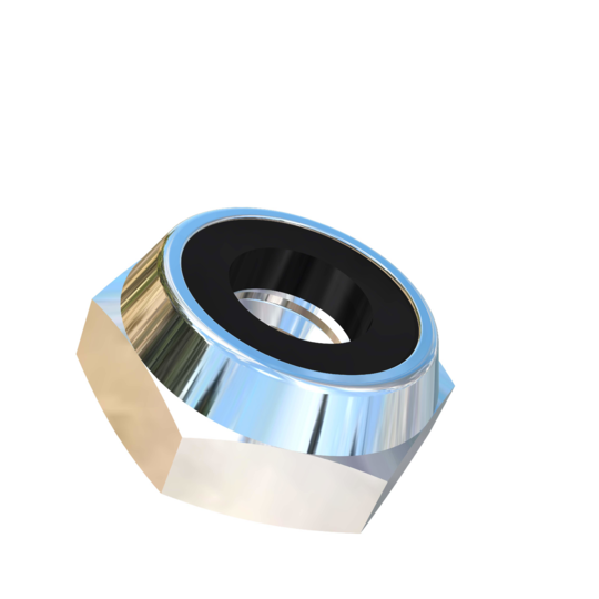 Titanium 1/4-20 UNC Allied Titanium Hex Lock Nut, Low Profile